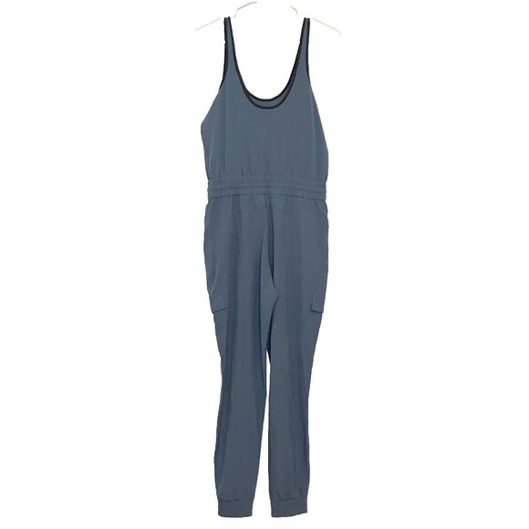 Athleta Unbound Women Blue Jumpsuit NWT Sleeveless Tie Waist Size XS Gorpcore - Picture 7 of 10